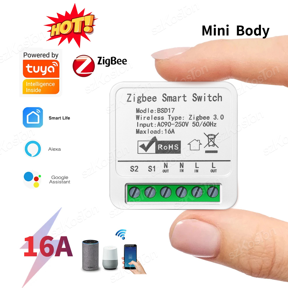 Diy Home Automation Hub - โมดูลสวิตช์อัจฉริยะ Tuya ZigBee 16A ระบบอัตโนมัติในบ้านอัจฉริยะ มินิ