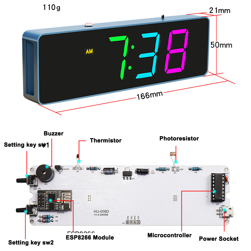 ESP8266 IOT ชุดนาฬิกา WiFi สีส - Home Automation Diy บทวิจารณ์และราคา